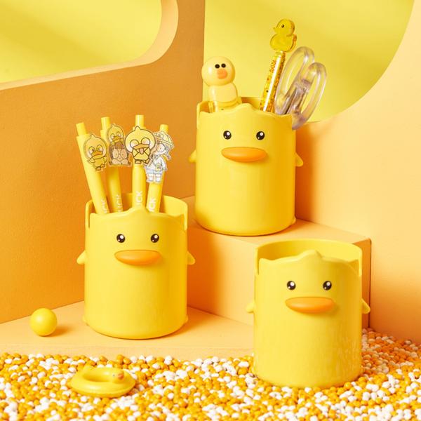 360Home Stifthalter Cartoon Kreative niedliche gelbe Ente design 1pcs